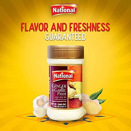 National Foods Ginger & Garlic Paste 28.50 oz (750g) | Freshly Grinded | Traditional South Asian Taste Enhancer | PET Jar