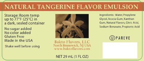 Bakto Flavors Natural Tangerine Flavor Emulsion - 1 FL OZ - Pack of 3