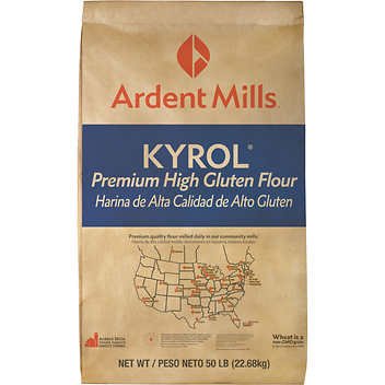 Kyrol Premium High Gluten Flour 50 pound Bag Great for hearth breads, hard and Kaiser rolls, bagels, thin-crust pizza