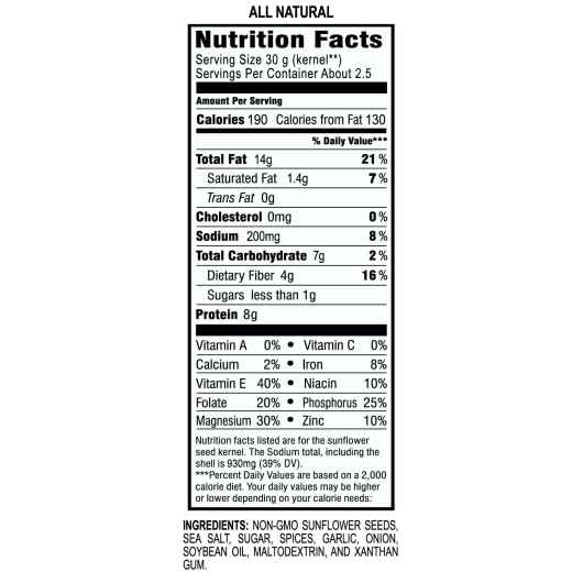 Giants Fresh Cracked Pepper Kettle Roast Sunflower Seed, 5 Ounce -- 12 per case.