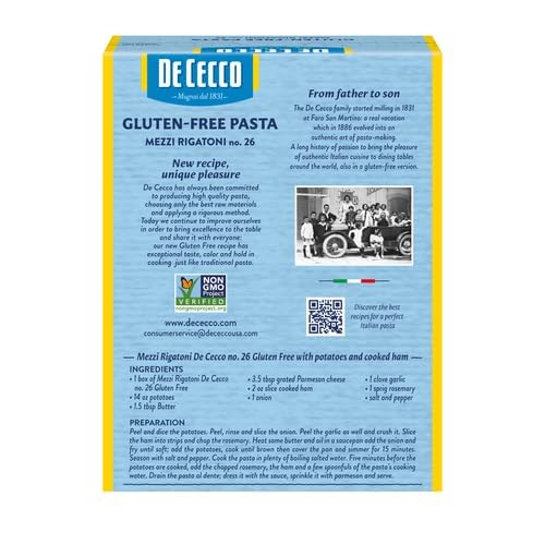 DE CECCO PASTA Mezzi Rigatoni Pasta, 12 OZ