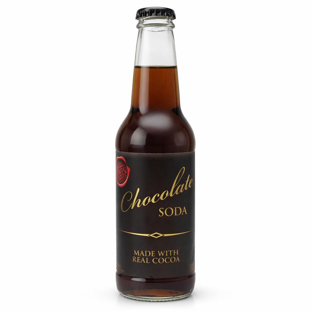 Rocket Fizz Chocolate Soda Flavor | Cane Sugar | Craft Soda Pop Drinks | 12 oz in Glass Bottle (Single Bottle)