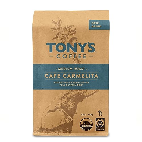 TONYS COFFEE Organic Cafe Carmelita Coffee, 12 OZ
