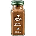 Simply Organic Ceylon Ground Cinnamon, 2.08 Ounce, Non-GMO Organic Cinnamon Powder