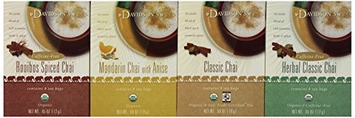 Davidson's Tea Assorted Chai Tea, 8-Count Tea Bags (Pack of 12)