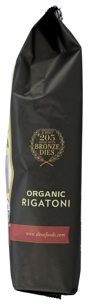 Alessi Itlaian Organic Rigatoni, 1 Pound (Pack of 12)