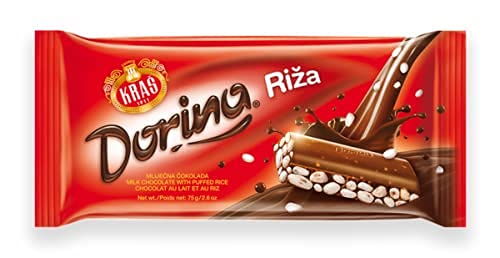 Dorina Chocolate bar form Croatia (Riza - Milk Chocolate With Puffed Rice 75g 3Pack)