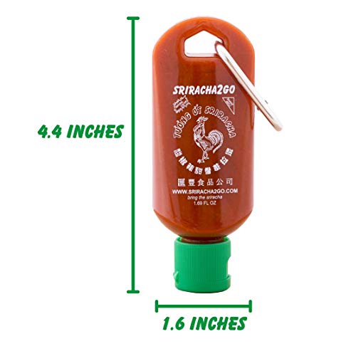 Sriracha Hot Sauce Keychain 1.7oz (Sauce Not Included)