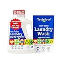 Truly Free Natural Laundry Detergent for Sensitive Skin | Eco Friendly, Plant Based, Baby Clothes Safe | Clean & Easy Powder to Liquid, 1 Empty