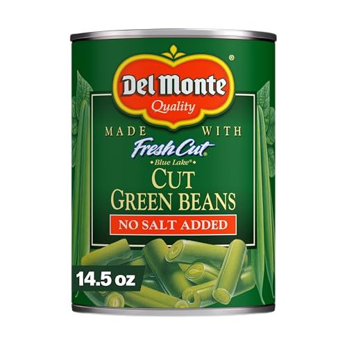 Del Monte Fresh Cut Blue Lake Cut Green Beans, No Salt Added 14.5 oz. Can, Canned Vegetables