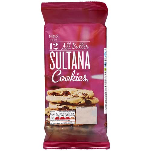 Marks and Spencer All Butter Sultana Cookies 200g