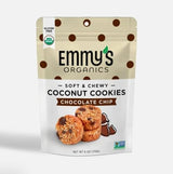Emmy's Organics Coconut Cookies - Pack of 8 (Chocolate Chip) | Gluten-Free, Organic, Vegan, Paleo-Friendly