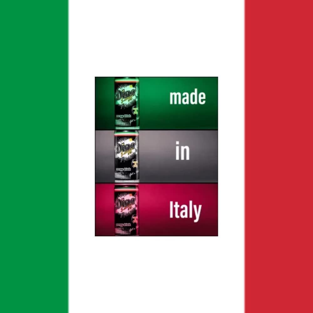 Dino Luzzi Energy Drink, Made in Italy, 8.4 Fl Oz (Original, 12 Count)
