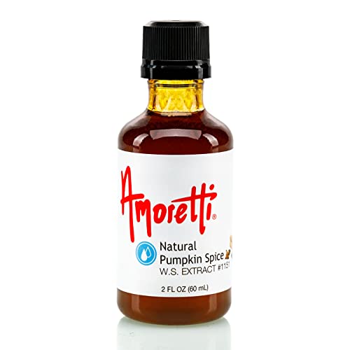 Amoretti - Natural Pumpkin Spice Extract Water Soluble 2 oz - Highly Concentrated & Perfect For Pastry, Savory, Brewing, and more, Preservative Free