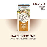 New England Coffee Hazelnut Crème Medium Roast Ground Coffee, 11oz Bag (Pack of 1)