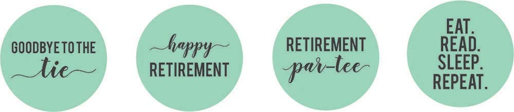 Darling Souvenir 190 Pieces Mint Retirement Party Chocolate Drop Labels Stickers - Self-Adhesive Mini Candy Wrappers for Farewell, Goodbye Event
