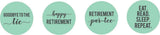 Darling Souvenir 190 Pieces Mint Retirement Party Chocolate Drop Labels Stickers - Self-Adhesive Mini Candy Wrappers for Farewell, Goodbye Event