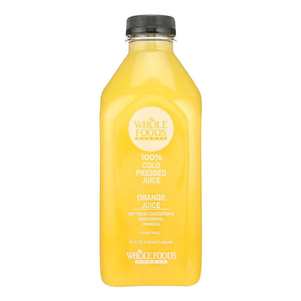 Whole Foods Market, Cold Pressed Orange Juice Organic, 32 Fl Oz