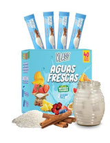 Klass Aguas Frescas, Powdered Drink Mix, 40 Singles Zero Sugar & Caffeine-Free Powder Packets, Water Drink Mix, Flavor: Horchata - 5 Calories Per