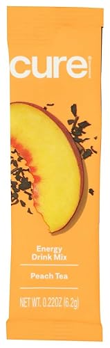 Cure Hydration Peach Tea Energy Drink Mix Sgl, 0.27 OZ