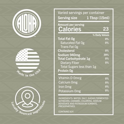 Aloha Shoyu - Tamari Soy Sauce - Darker, Umami-Forward Flavor - Made in Hawaii - 12 oz. Bottle