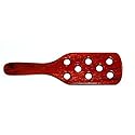 Carpet Beater, Hardwood Paddle with Holes - Mahogany Finish
