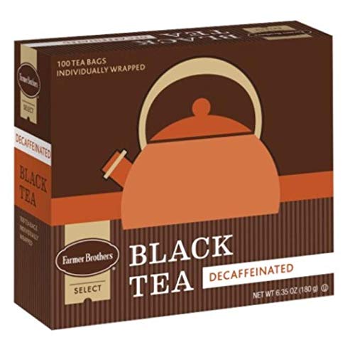 Farmer Brothers Select Decaf Black Tea, Box of 100 Individually wrapped bags (1 Pack)