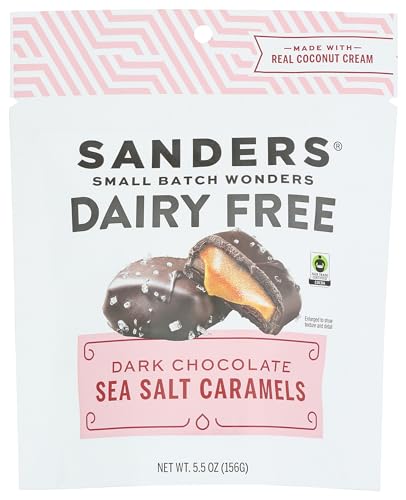 Sanders, Caramels Dark Chocolate Sea Salt, 5.5 Ounce