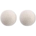 2Pcs Wool Dryer Balls, Natural Fabric Softener Alternative, Reusable Laundry Balls for Static and Wrinkle Reduction