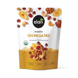 Elan Organic Oh Mega Mix, 4.8 oz, Vegan Dark Chocolate, Dried Fruits (Cranberries & Banana Chips), Nuts (Chia Walnuts & Roasted Cashews), Non-GMO