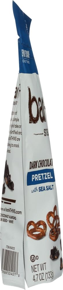 barkTHINS Dark Chocolate Pretzel with Sea Salt Snacking Chocolate 4.7 oz (4 Pack)