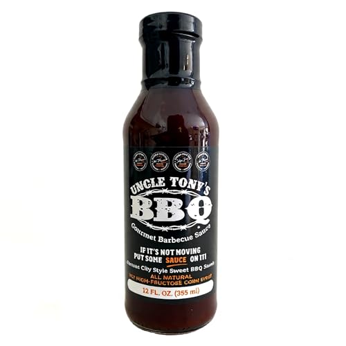 Uncle Tony’s BBQ Sauce - 2024 World Champion Barbecue Sauce - Sweet & Smoky Kansas City Style - All-Natural, Award-Winning Flavor - 12 oz