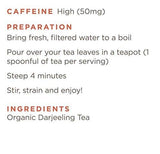 Darjeeling Tea - Organic - Loose Leaf - Bulk - Non GMO - 96 Servings, 8 oz