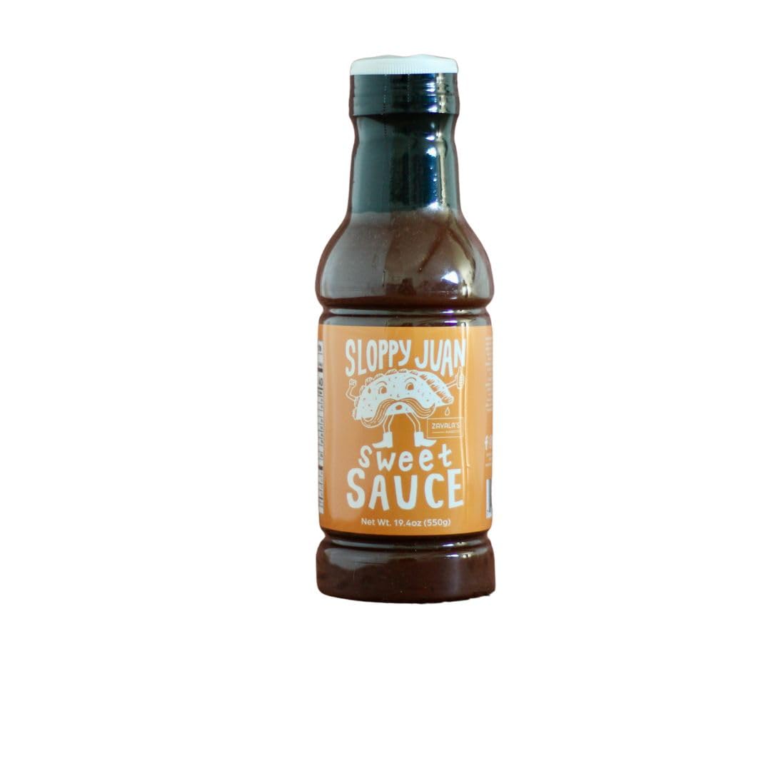 Sloppy Juan Sweet Sauce by Zavala’s - Texas-Style Sweet BBQ & Dipping Sauce with Brown Sugar & Honey, Perfect for Brisket, Ribs & Sandwiches - 19.4 oz