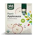 365 by Whole Foods Market, Organic Unsweetened Applesauce Pouches, 3.2 Ounce (Pack of 4)