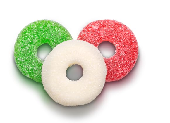 Swirlee™ Christmas Gummy Wreaths - “Half-Pounder” Holiday Stocking Stuffer Candy - Soft & Chewy Red and Green Gummies - Festive Treats - 8oz Bag