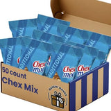 Savory Snack Mix - 50 Count Bulk Snack Bags with Pretzels, Bread Chips, and Crunchy Seasoned Pieces - Individually Wrapped and Assembled by Bussin