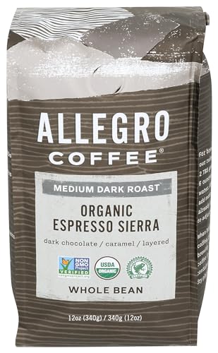 Allegro Coffee Organic Espresso Sierra Whole Bean Coffee, 12 oz