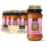 Khazana ORGANIC Kerala Coconut Curry Indian Simmer Sauce - 6 x 12.7oz Jars | Non-GMO, Vegan, Gluten Free, Kosher | Authentic Indian Meals Made Easy at