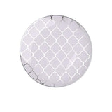 LUXE PARTY NYC Plastic 30 Pack Dinnerware Plates | Disposable| 10.25" | Dinner Plate | Dinner | Buffet| Partyware| Party Supplies | Holidays | Sliver