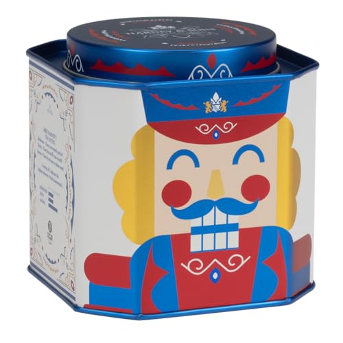 Harney & Sons Nutcracker Blend | Black tea with chocolate, almond, hazelnut flavors, apricot pieces and marigold petals, 30 ct sachet tin