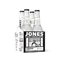 Four(4) Bottles - Jones Soda Co. Cream Soda Flavor | 100% Cane Sugar Soda | Craft Soda Pop | Soda Soft Drinks | Glass Bottle Soda