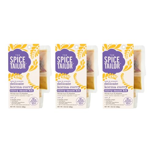 Spice Tailor 3 Simple Steps Restaurant Quality Meals in Minutes Kits Ready in 10 Minutes (3 Pack, Delicate Korma)