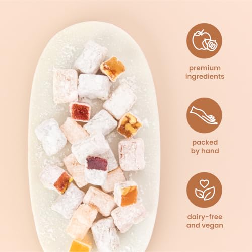 Liberty Orchards, Turkish Delight - Premium Chewy Gourmet Vegan Candy 10 Oz.