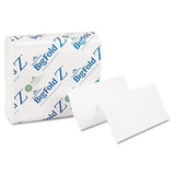 BigFold® - Z C-Fold Replacement Paper Towels, 8 x 11, White, 260/Pack, 10/Carton - Sold As 1 Carton - Towels dispense singly and fully open for more