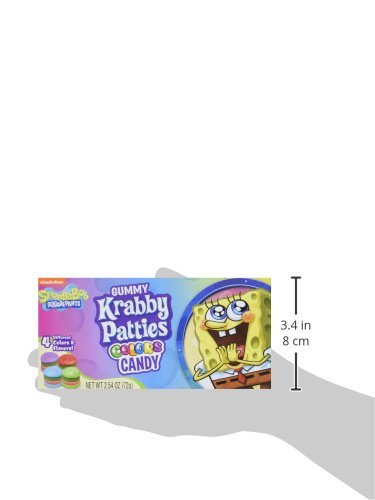 Nickelodeon SpongeBob SquarePants Gummy Krabby Patties Color Candy 2.54 Ounce Box