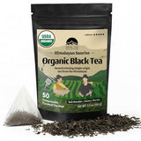 NEPAL TEA Organic Black Tea Bags from the Himalayas - 50 Pyramid Tea Bags in a Resealable Pouch - Single Origin from a Family Farm - Black Tea Bags