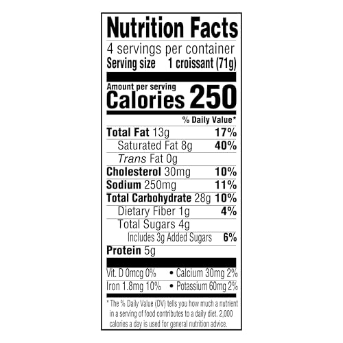 Amazon Grocery, Croissants, 10 Oz, 4 Ct, Frozen