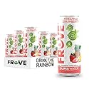 FrUve Super Water | Pineapple Strawberry Flavor | 12 16oz Cans | Healthy Drink | Zero Sugar | Low Calorie Drink | Powerful Antioxidants | Boosts