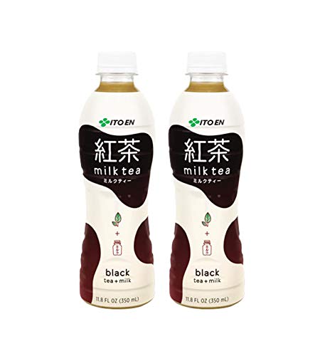 ItoEn Japanese Traditional Matcha Green Tea/Black Milk Tea 11.8 oz (Milk Tea, 12 Pack)
